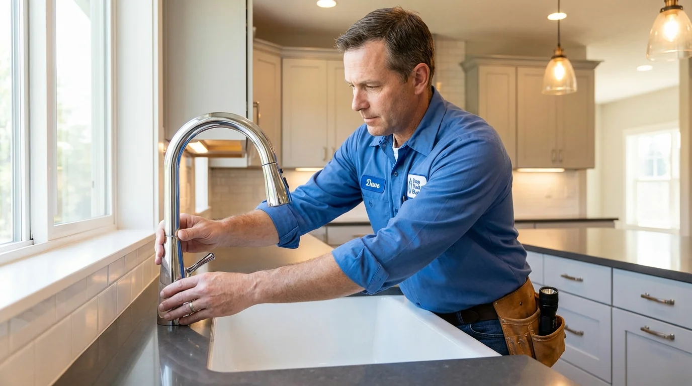 Kitchen faucet installation by Johns Plumbing LLC in Inman